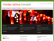 Tablet Screenshot of holidaylightingconcepts.net